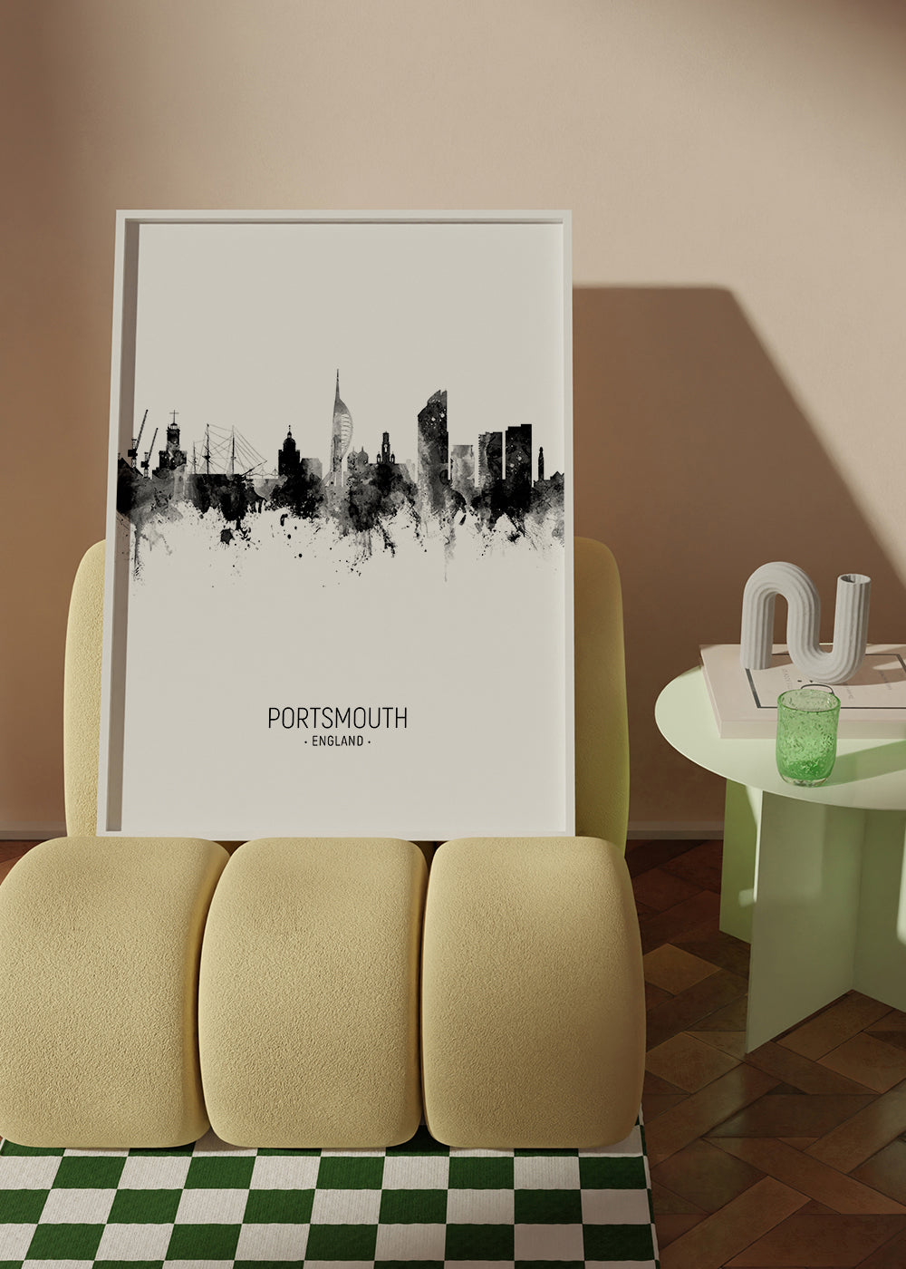 Portsmouth Skyline blanc et noir