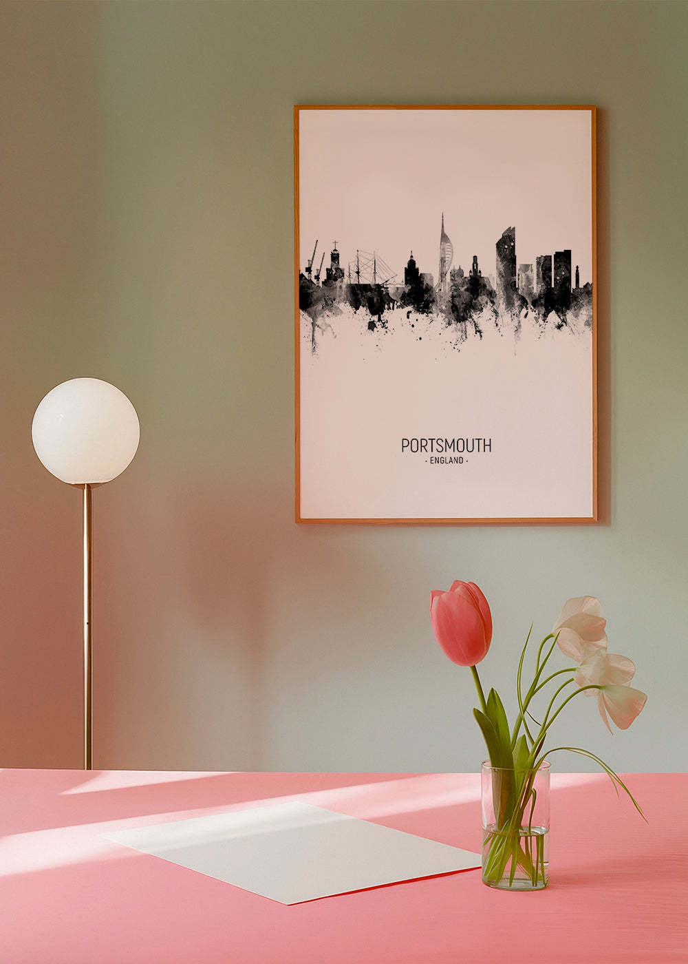Portsmouth Skyline blanc et noir