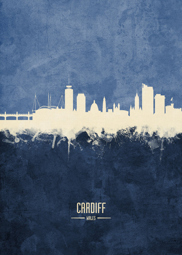 Cardiff Skyline bleu