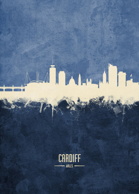 Cardiff Skyline bleu