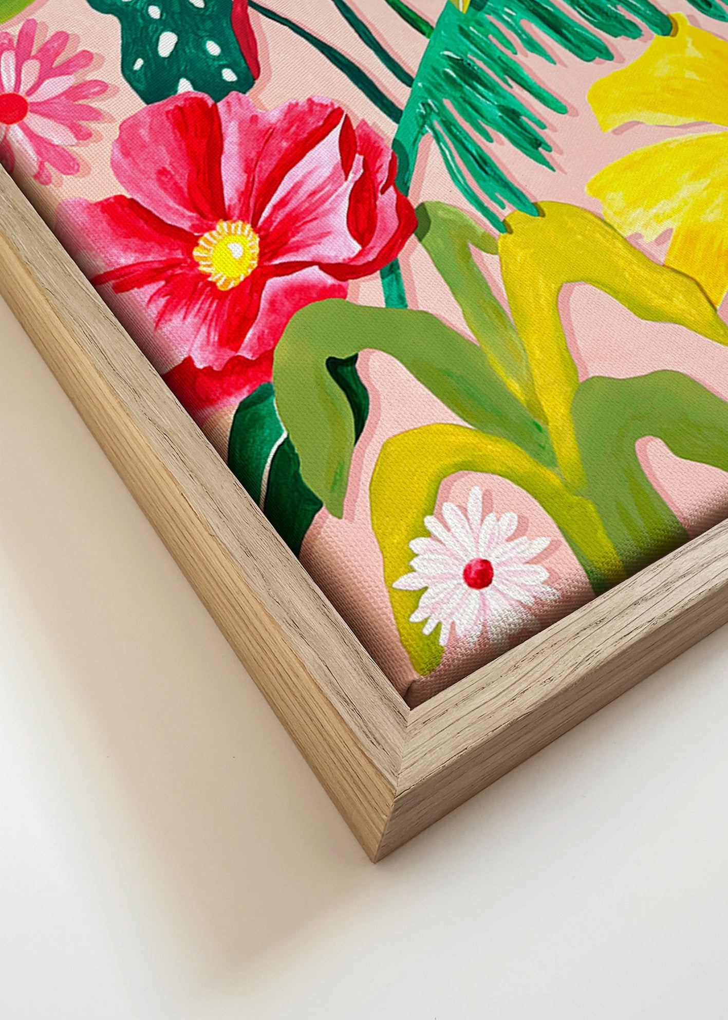 Impression botanique aux fleurs vives