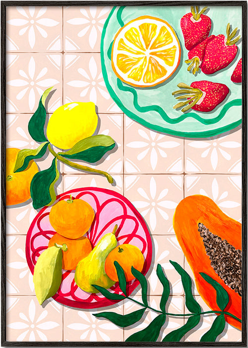 Art de cuisine: fruits et céramique