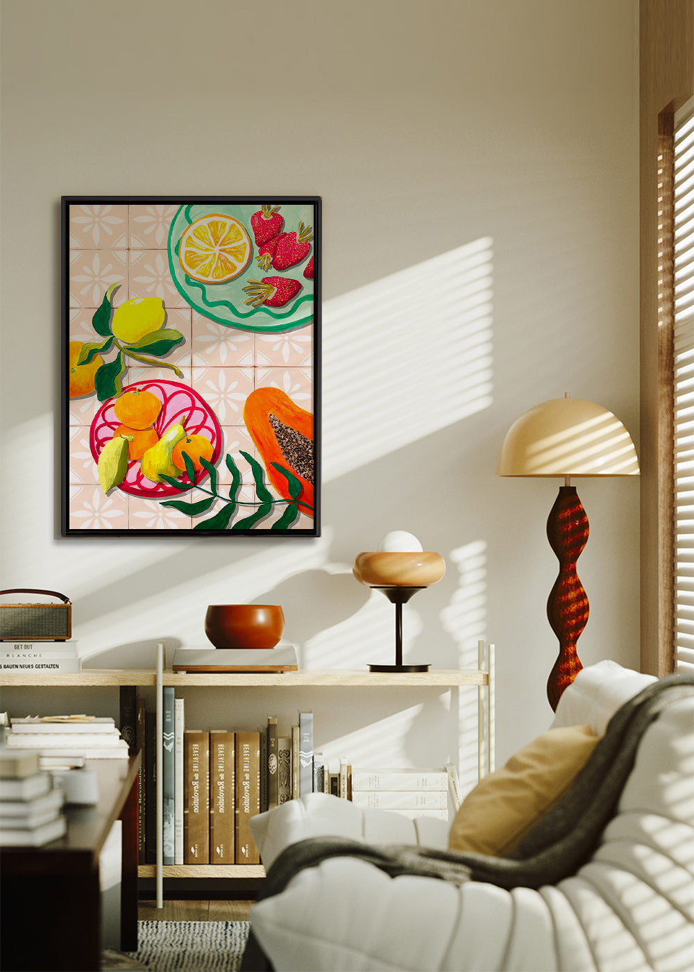 Art de cuisine: fruits et céramique
