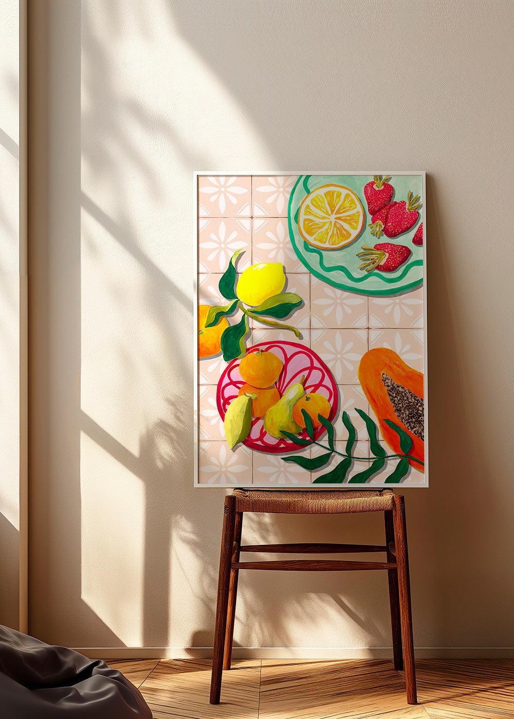 Art de cuisine: fruits et céramique