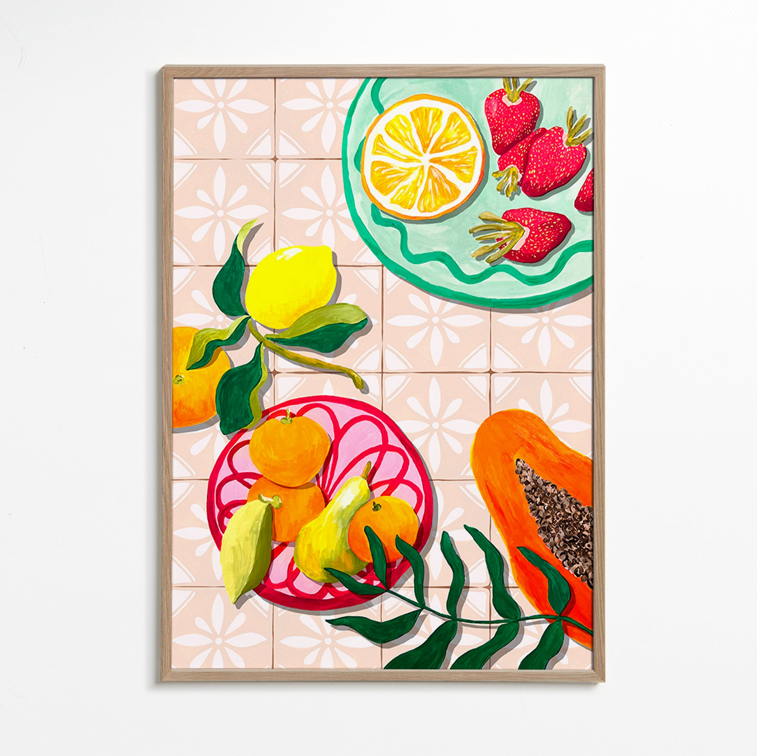 Art de cuisine: fruits et céramique