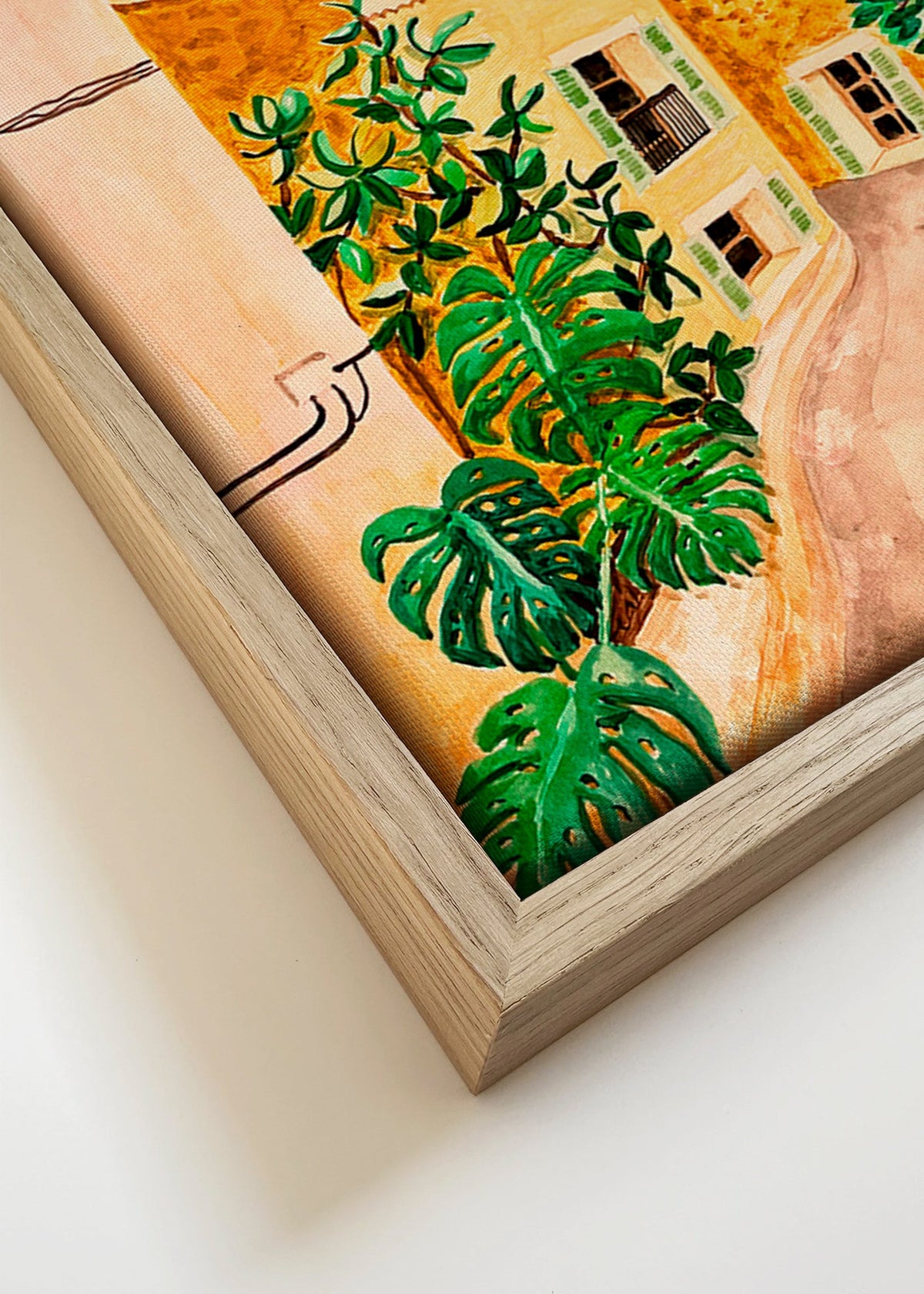 Tableau de paysage rue de village