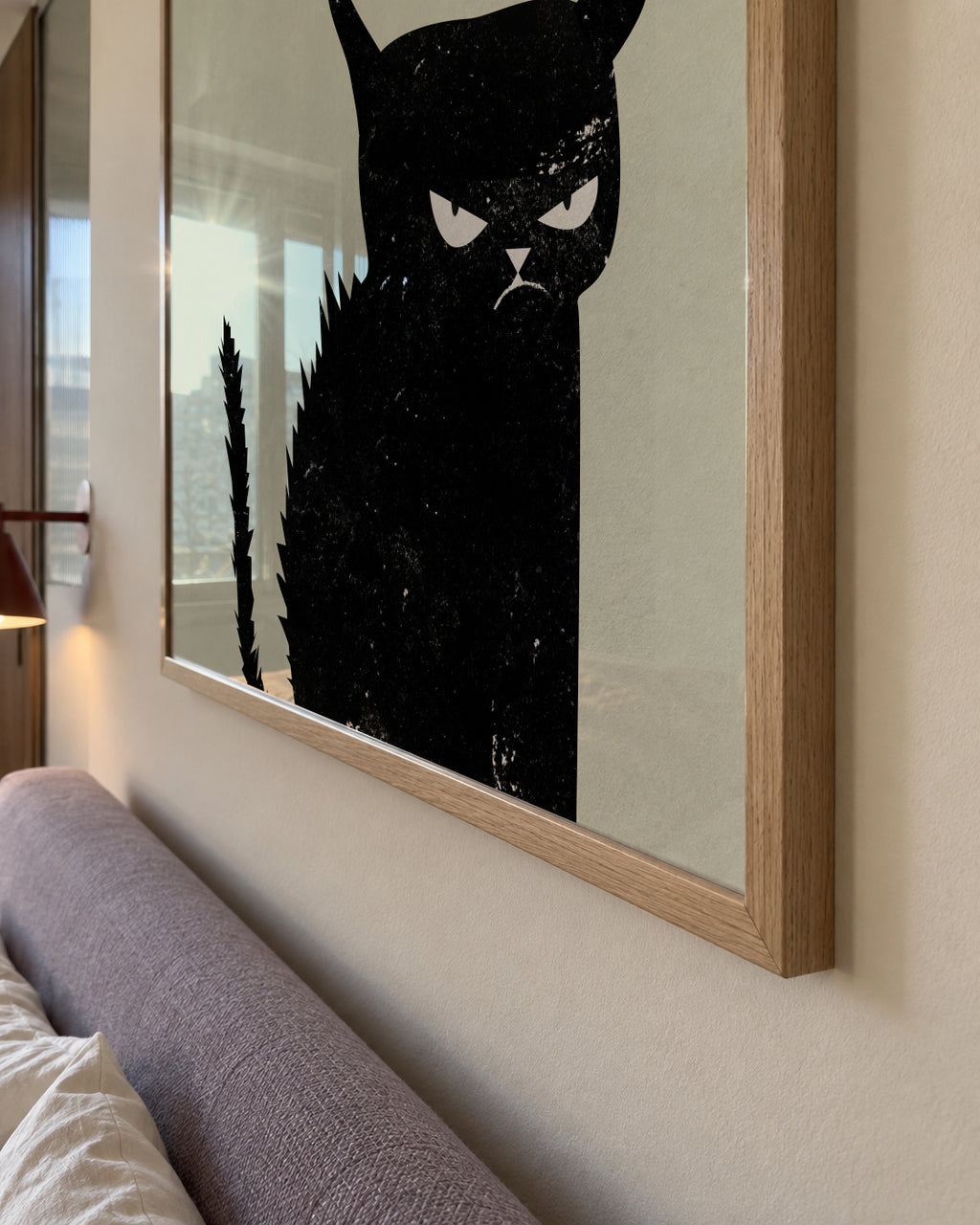 Kiss me cat - Framed poster detail