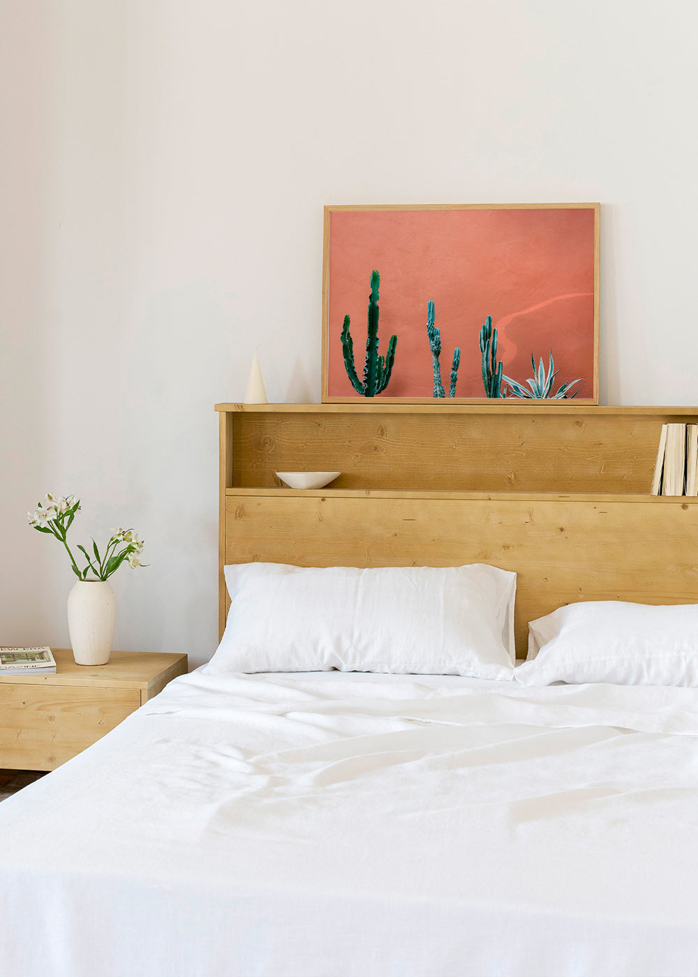 Estampe botanique: cactus sobre mur terracotta – Product3