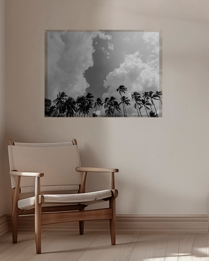 Art de paysage avec palmiers et ciel dramatique – Canvas