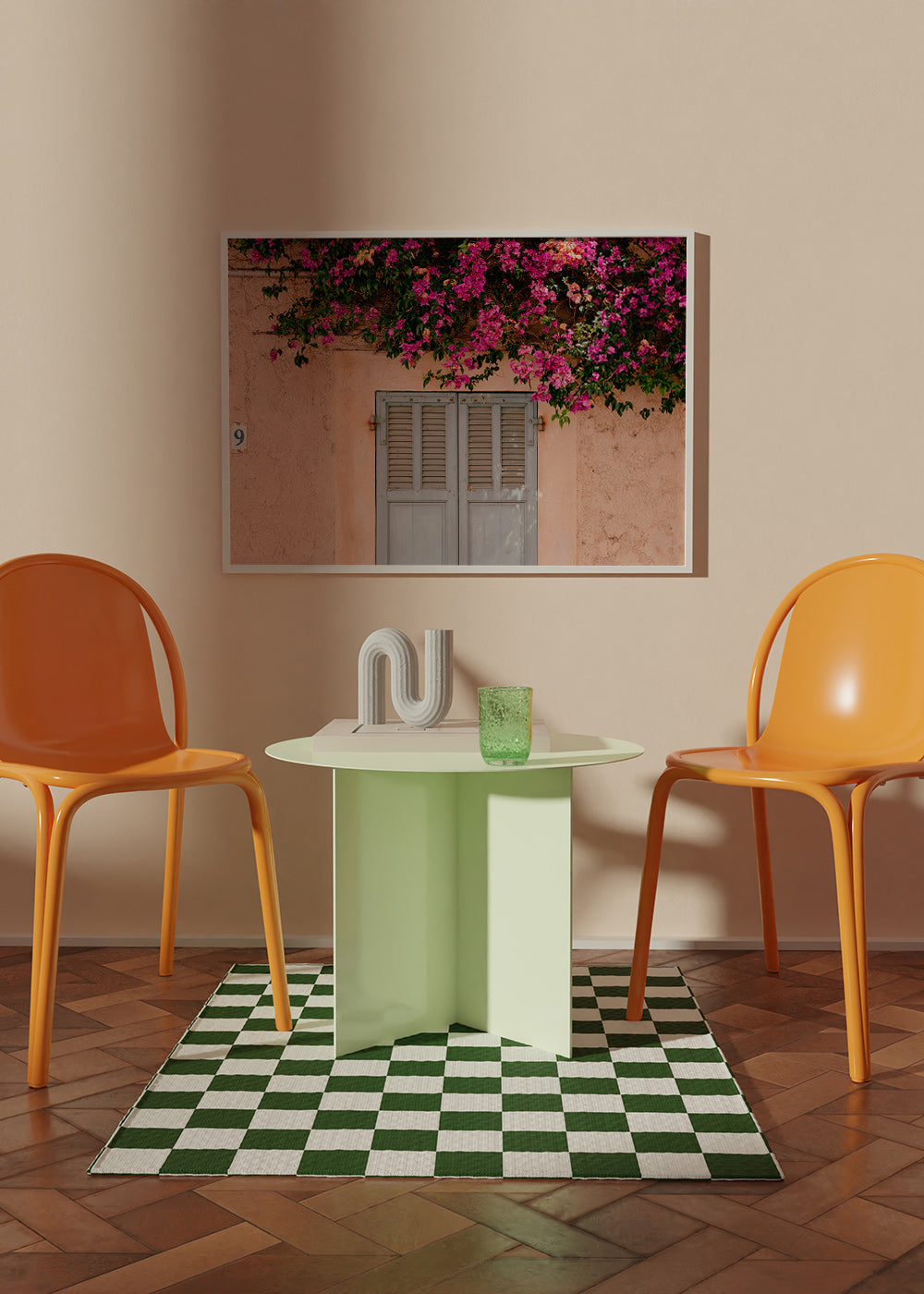 Impression botanique: bougainvillier sur porte ancienne – Product3