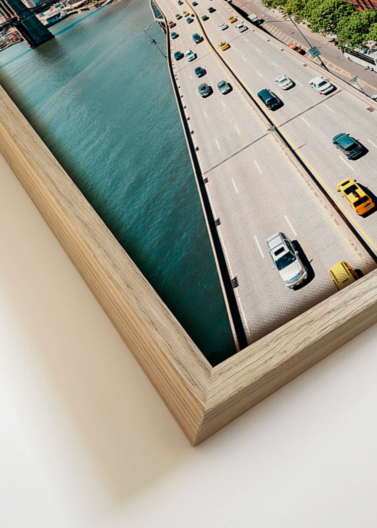 Tableau de voyage: skyline aérien et pont – Canvas detail