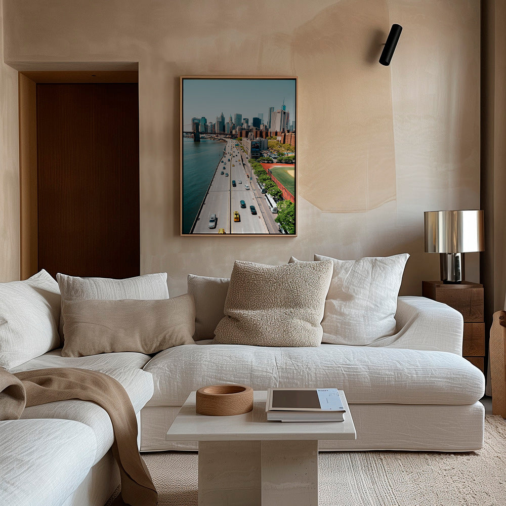 Tableau de voyage: skyline aérien et pont – Canvas2