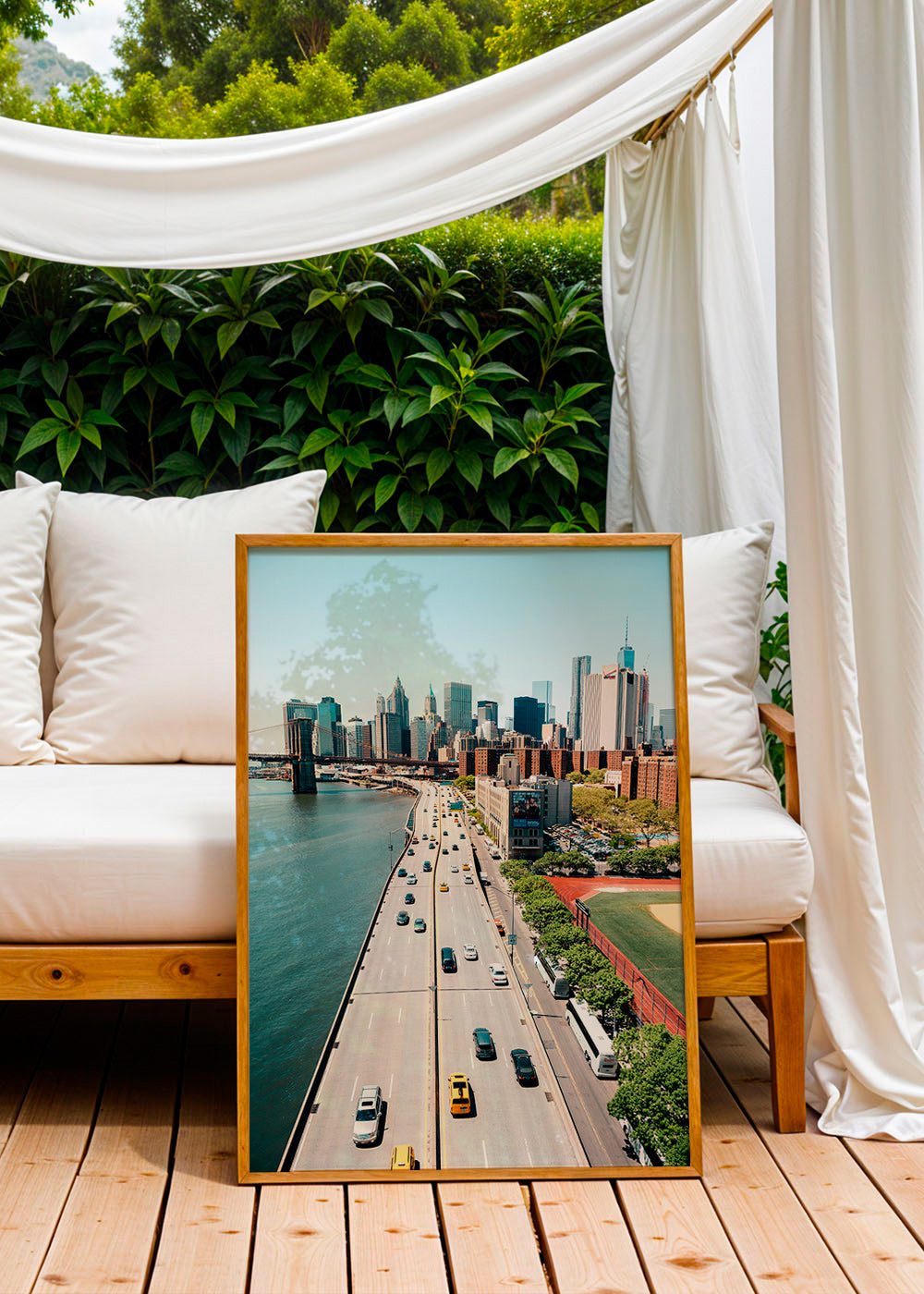 Tableau de voyage: skyline aérien et pont – Product3