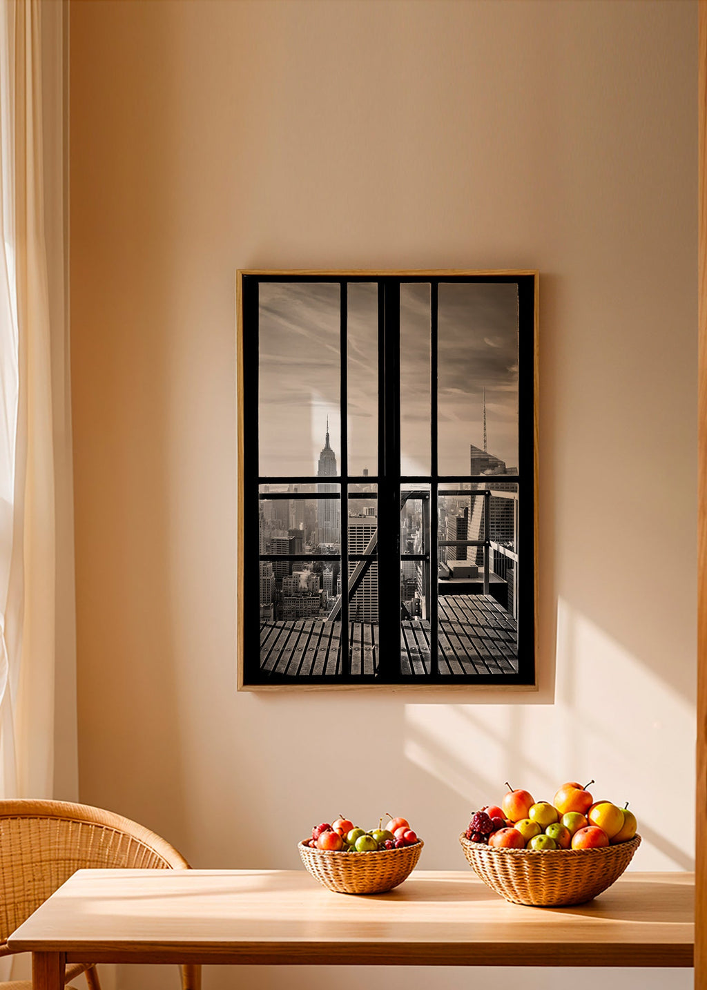 Tableau de ville vu depuis la fenêtre – Canvas1