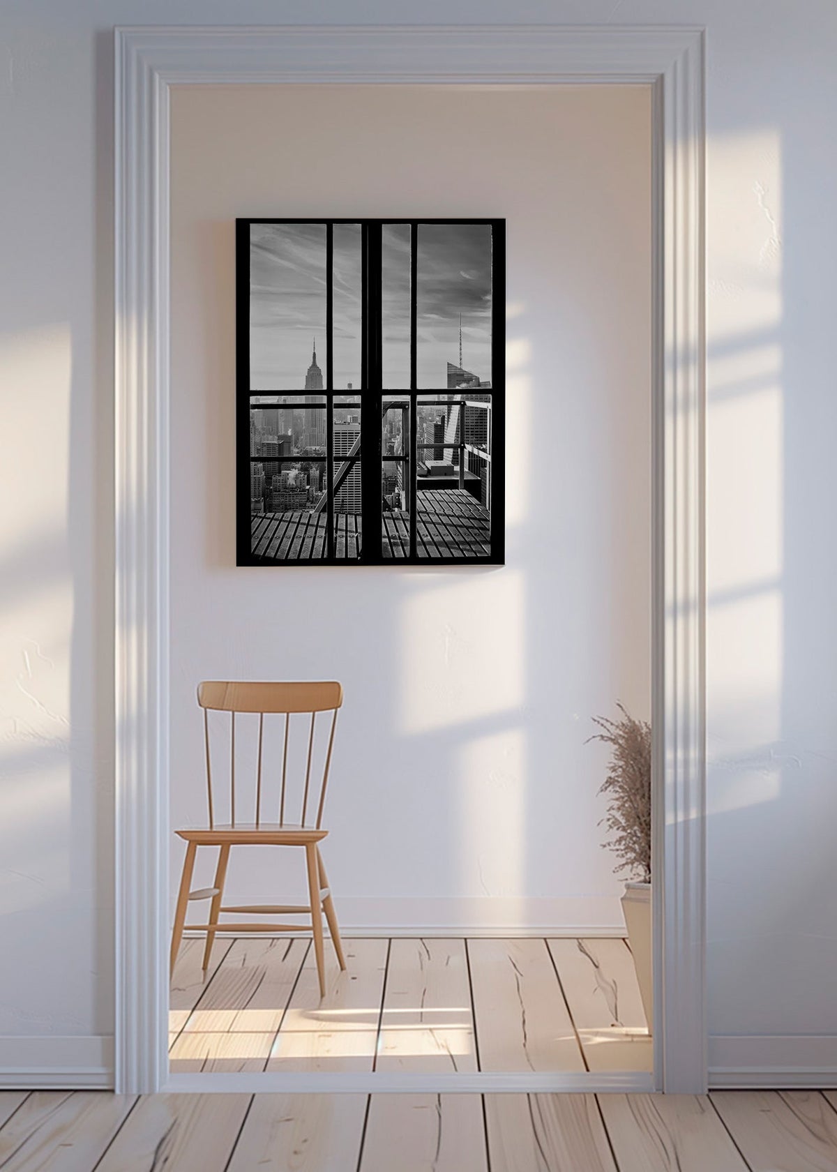 Tableau de ville vu depuis la fenêtre – Canvas