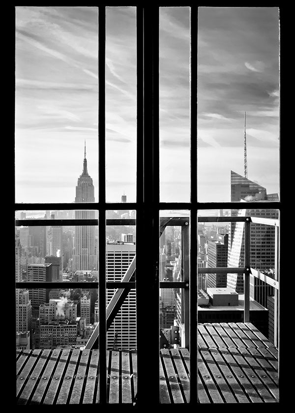 Tableau de ville vu depuis la fenêtre