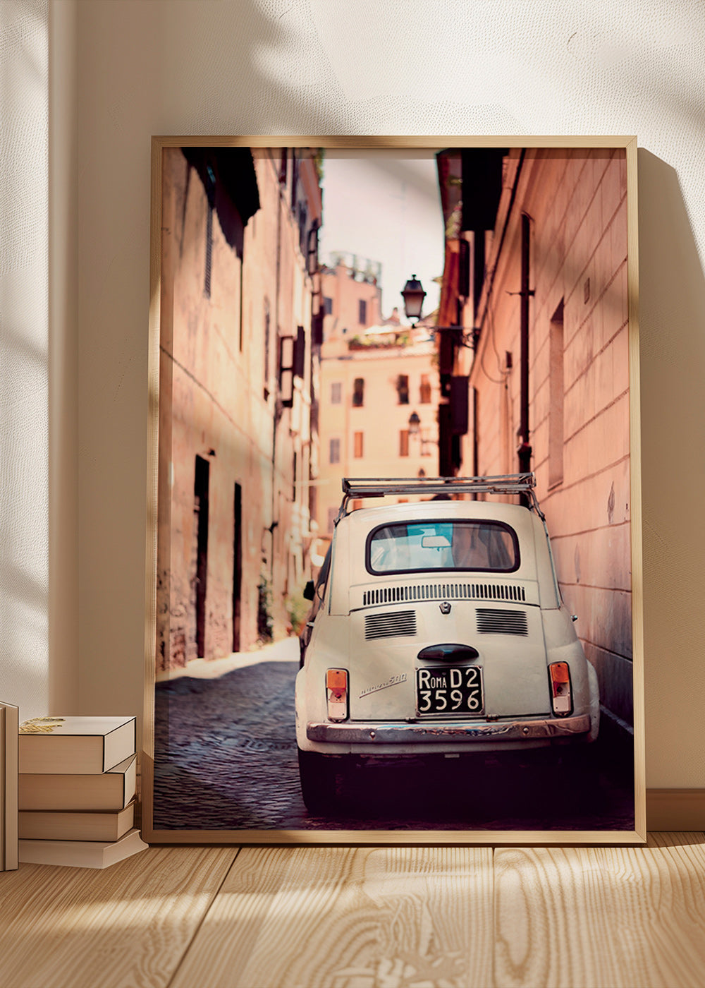 Art de cuisine urbana: voiture ancienne dans une rue romaine – Product3