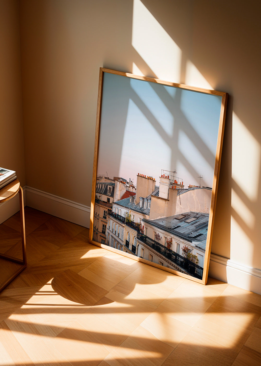 Tableau de villes avec toits au lever du jour – Product2