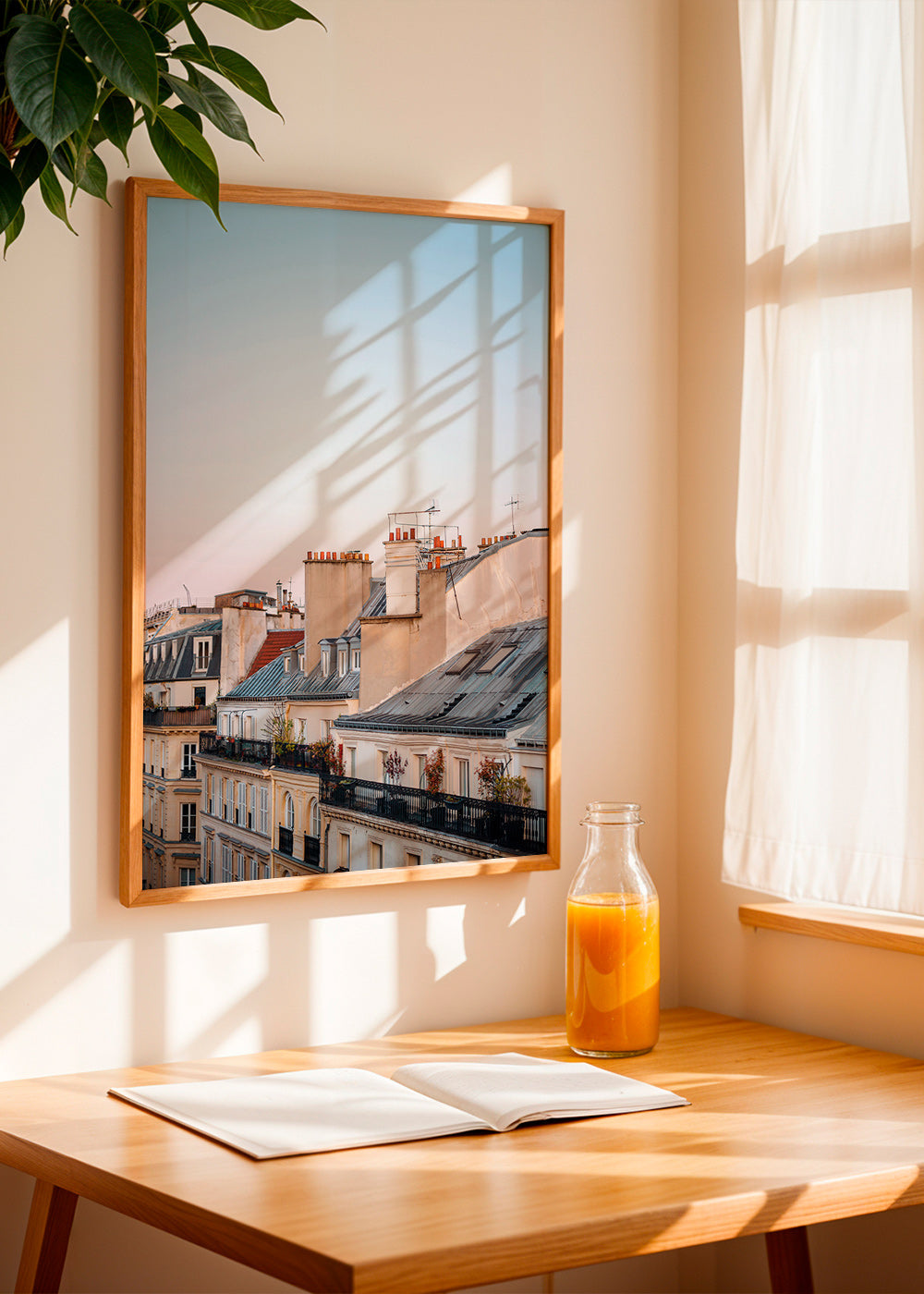 Tableau de villes avec toits au lever du jour – Product3