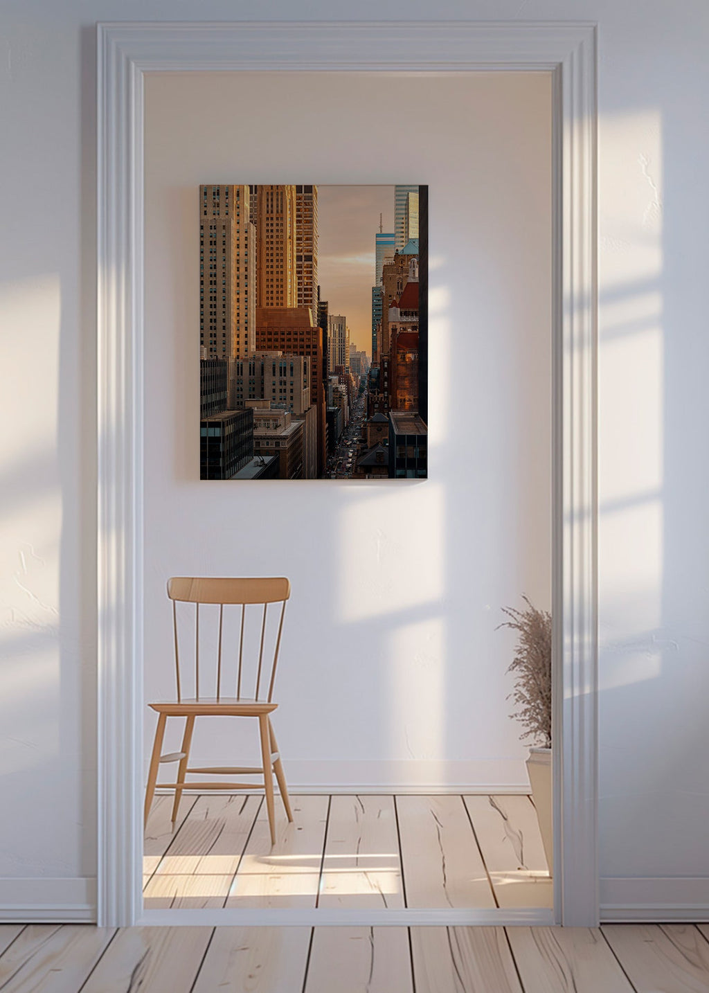 Tableau de ville au lever du jour – Canvas