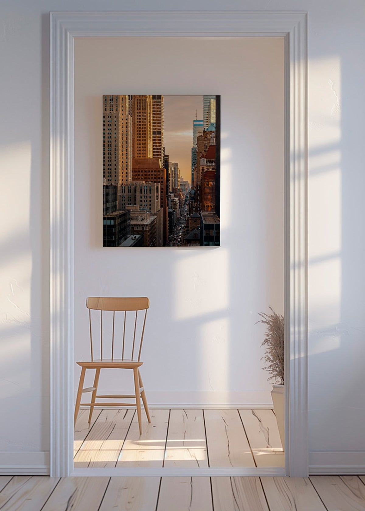 Tableau de ville au lever du jour – Canvas