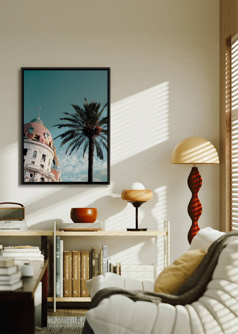 Tableau de ville Riviera: dôme et palmier – Canvas1