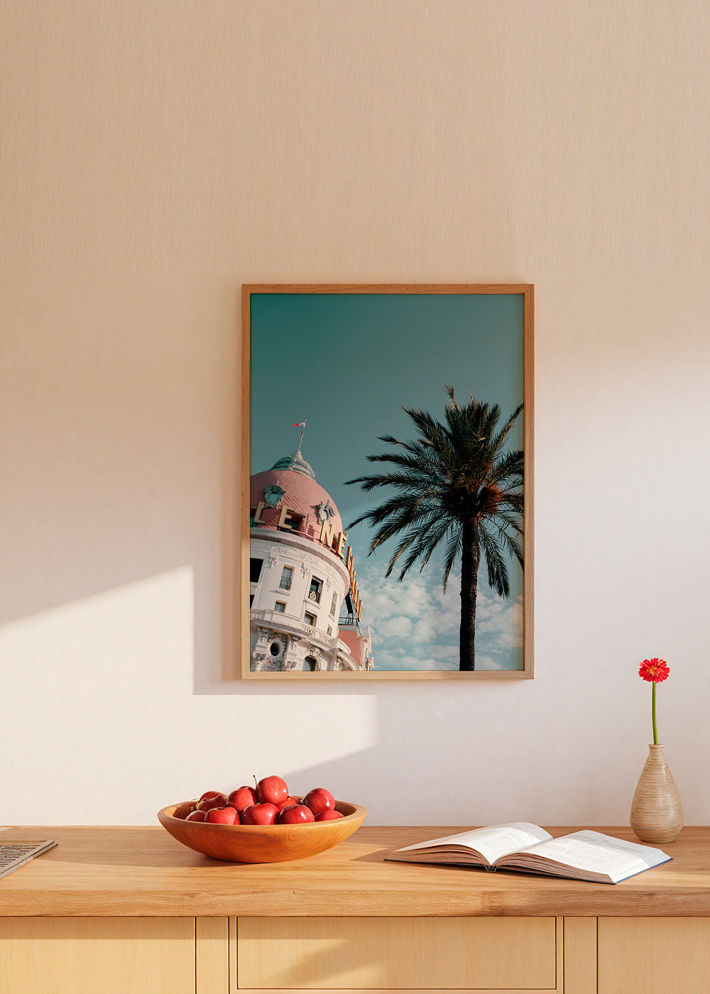 Tableau de ville Riviera: dôme et palmier – Product1
