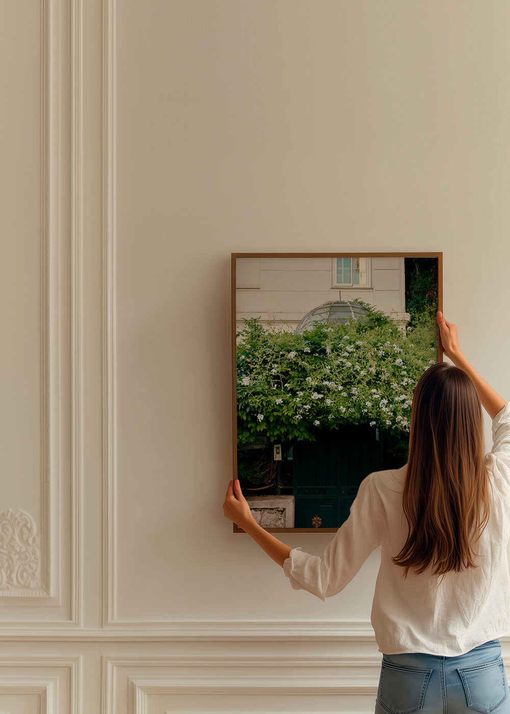 Impression botanique: vigne blanche sur porte – Product3