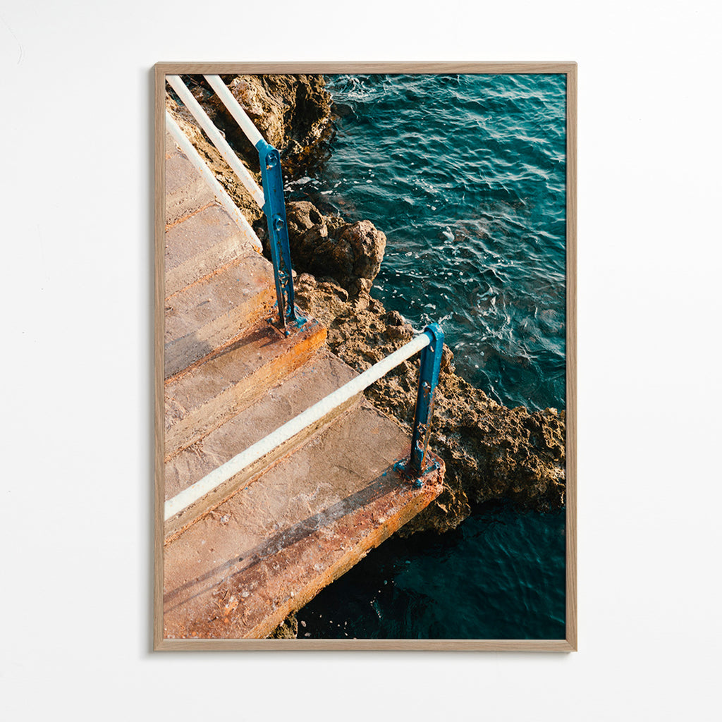 Art de paysage: escalier vers la mer – Oak Frame