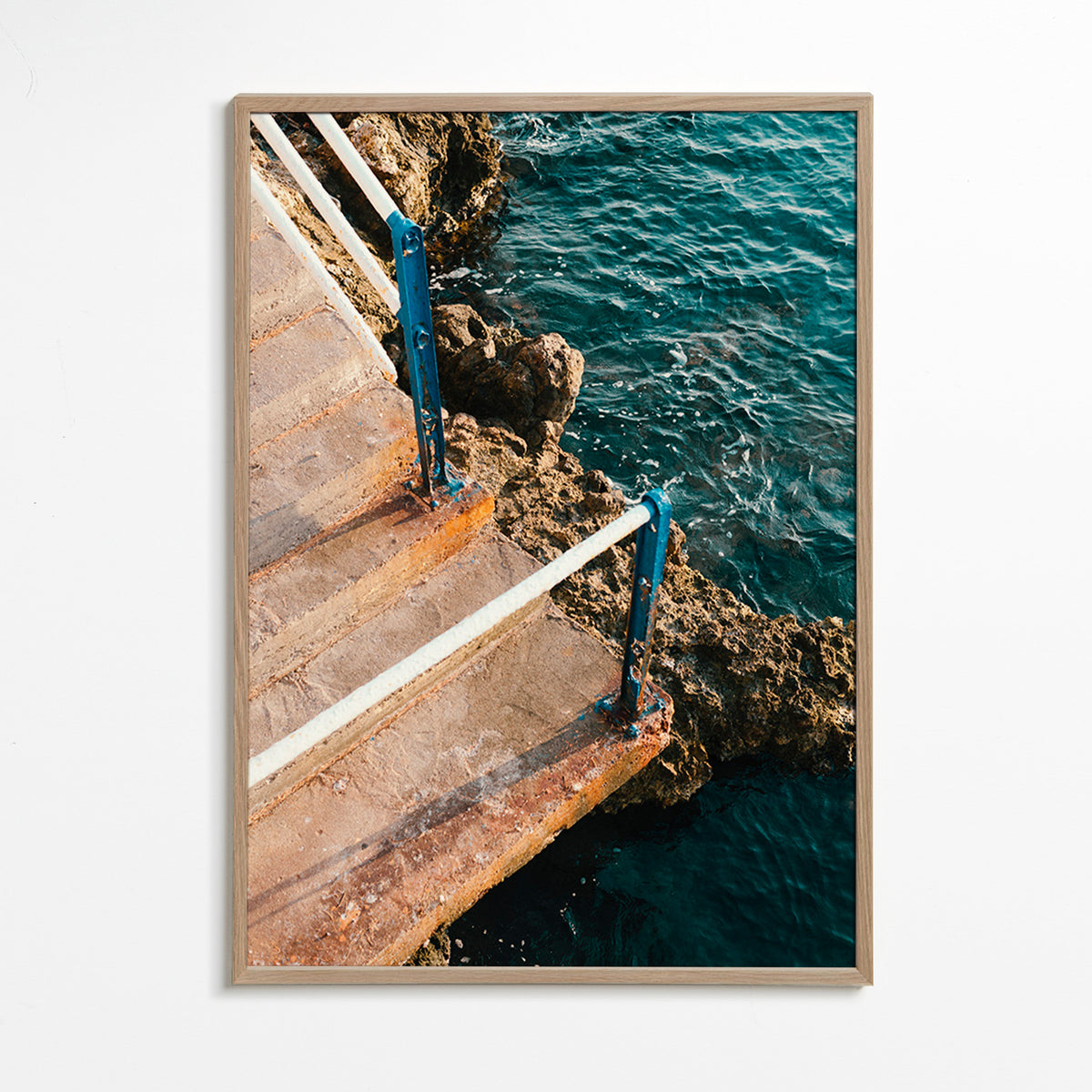 Art de paysage: escalier vers la mer – Oak Frame