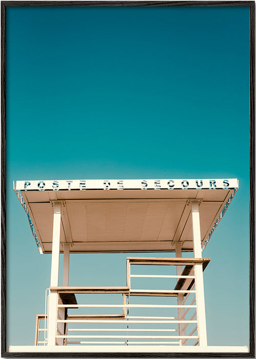 Photographie poste de secours et ciel – Black Frame