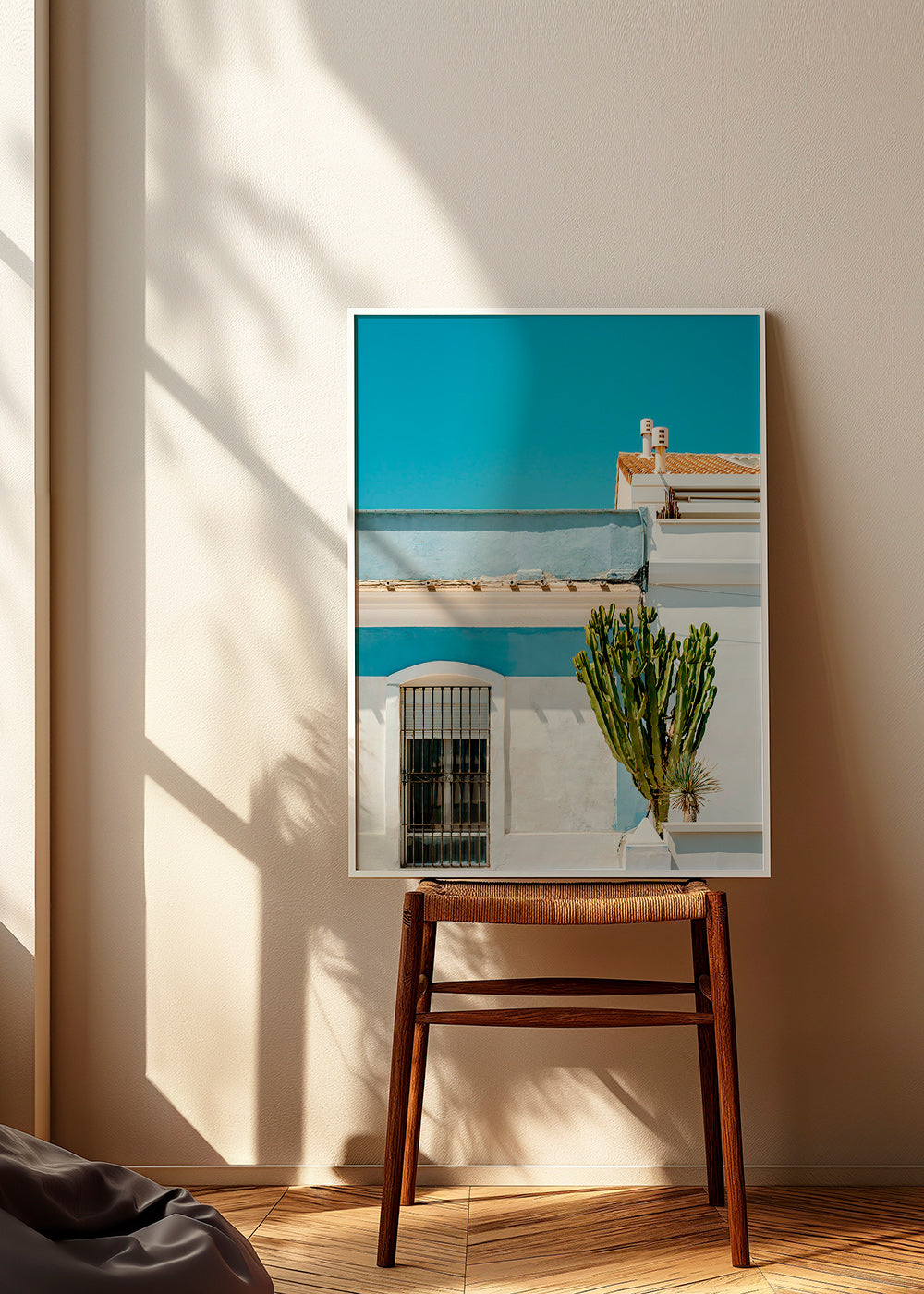 Impression botanique: façade méditerranéenne et cactus – Product1