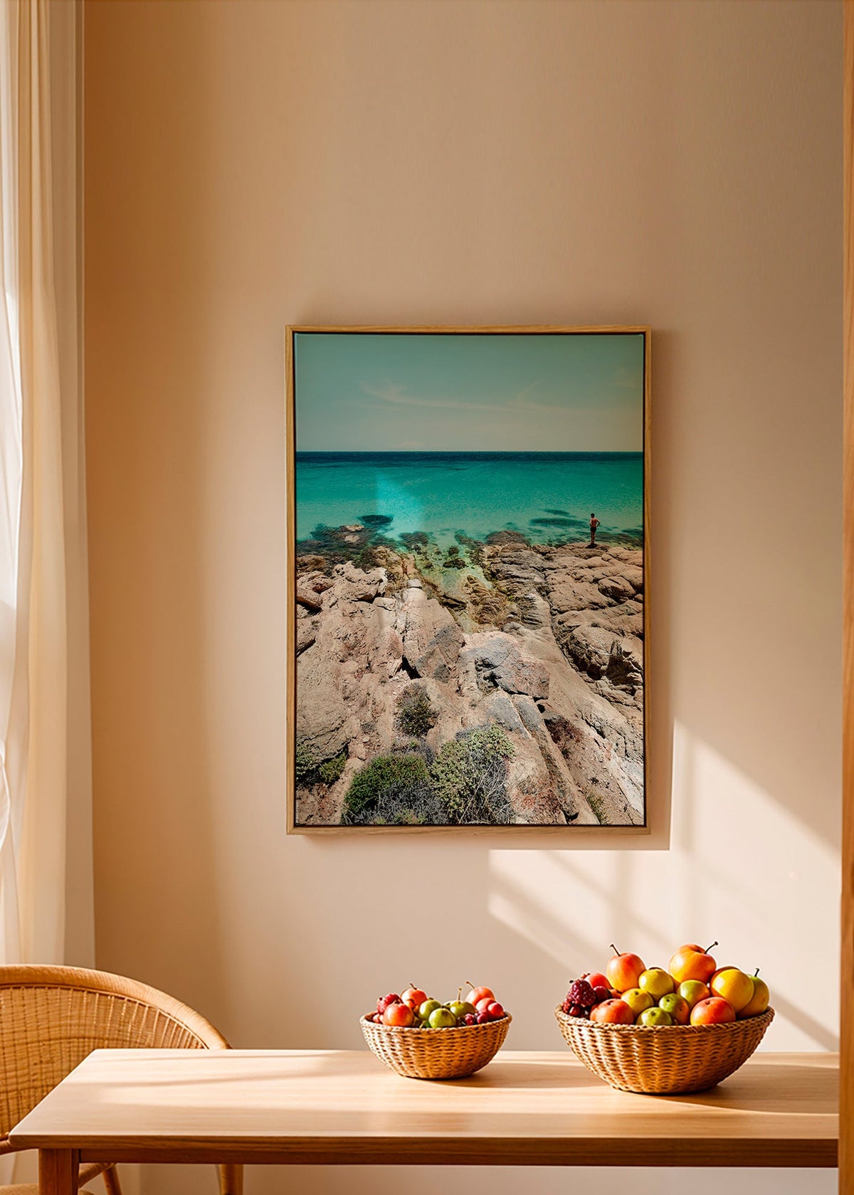 Tableau de paysage côte rocheuse et mer turquoise – Canvas2