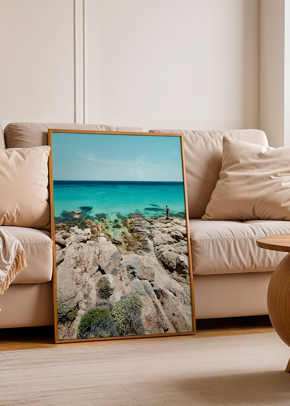 Tableau de paysage côte rocheuse et mer turquoise – Product1