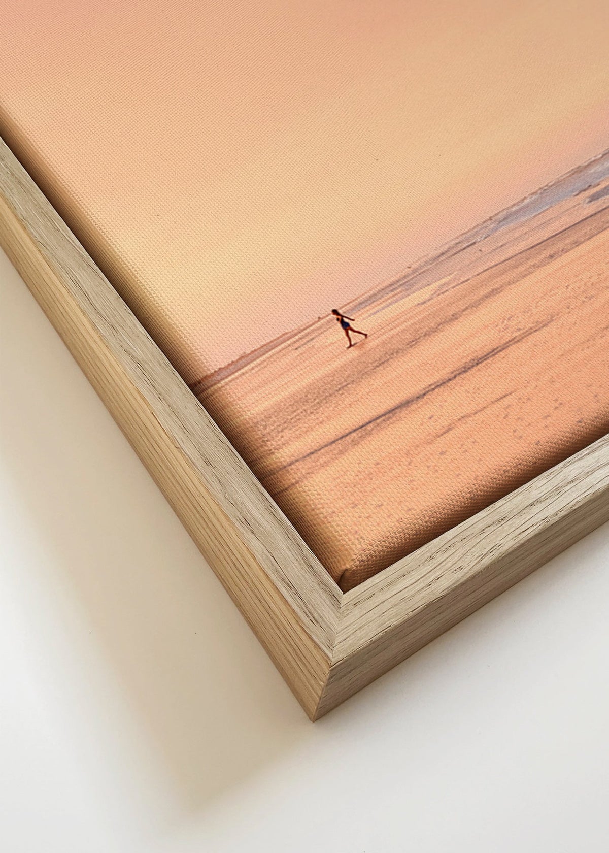 Art de paysage : plage au lever du soleil pastel – Canvas detail