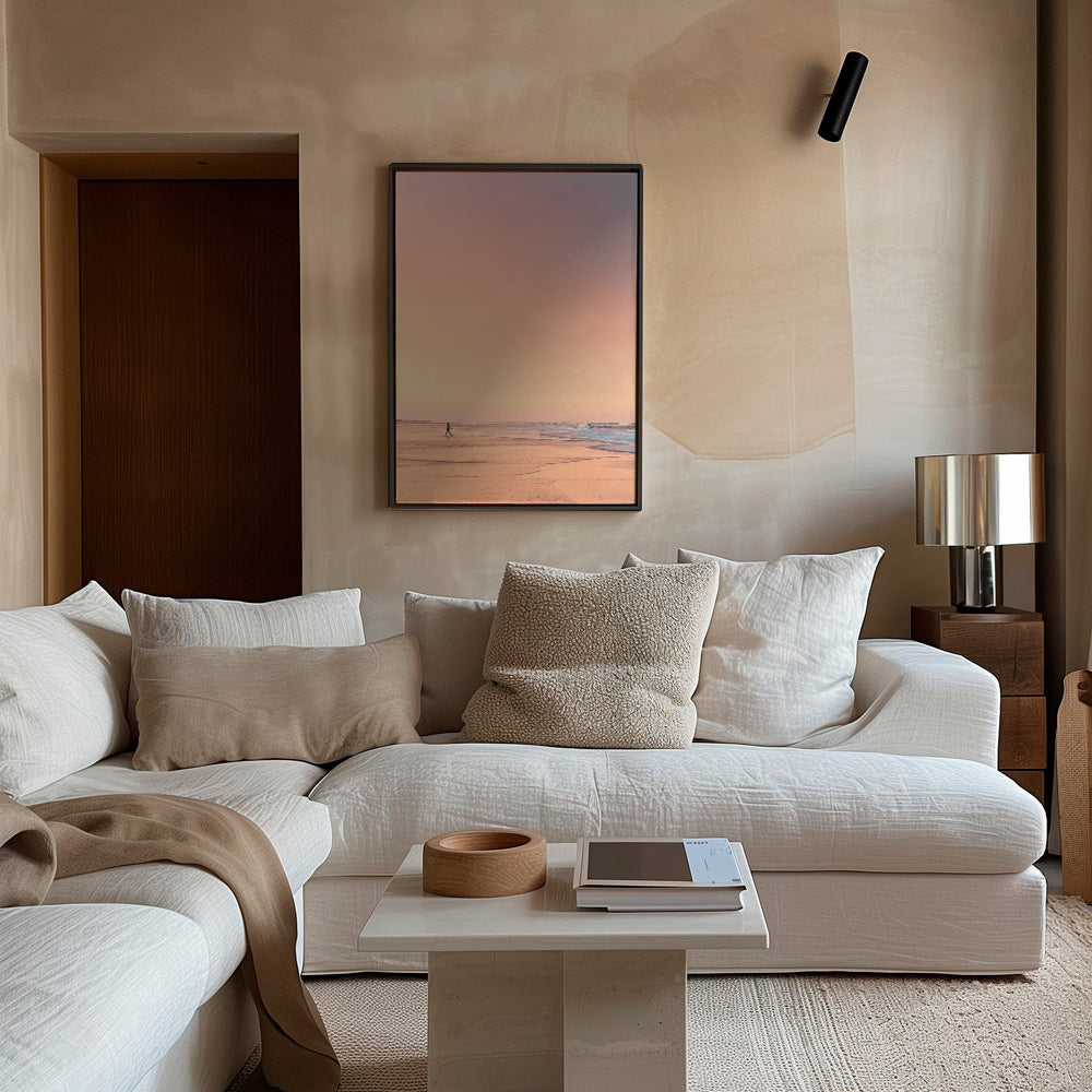 Art de paysage : plage au lever du soleil pastel – Canvas2