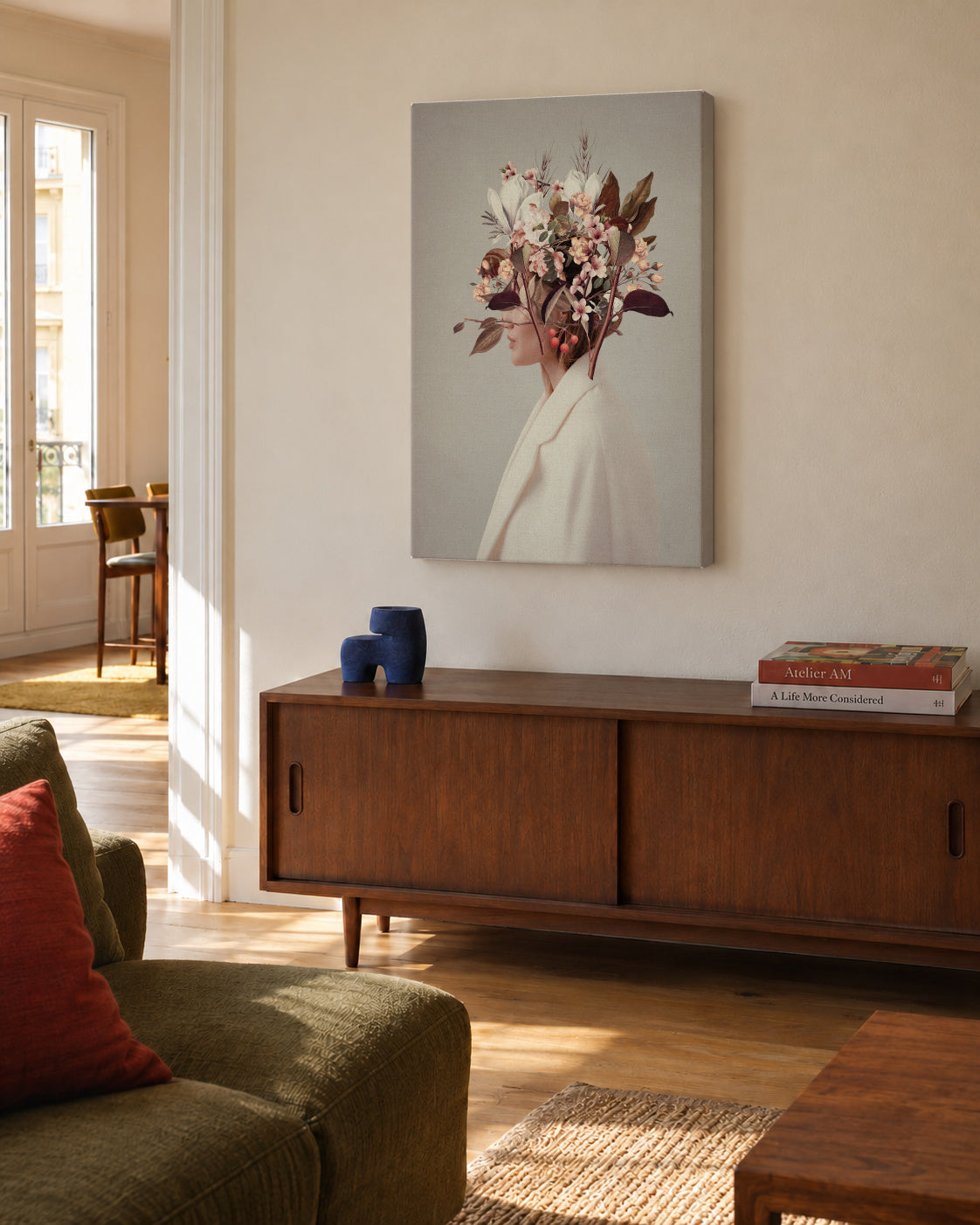 I Fell in Love with Fall because of You - Unframed canvas in an interior
