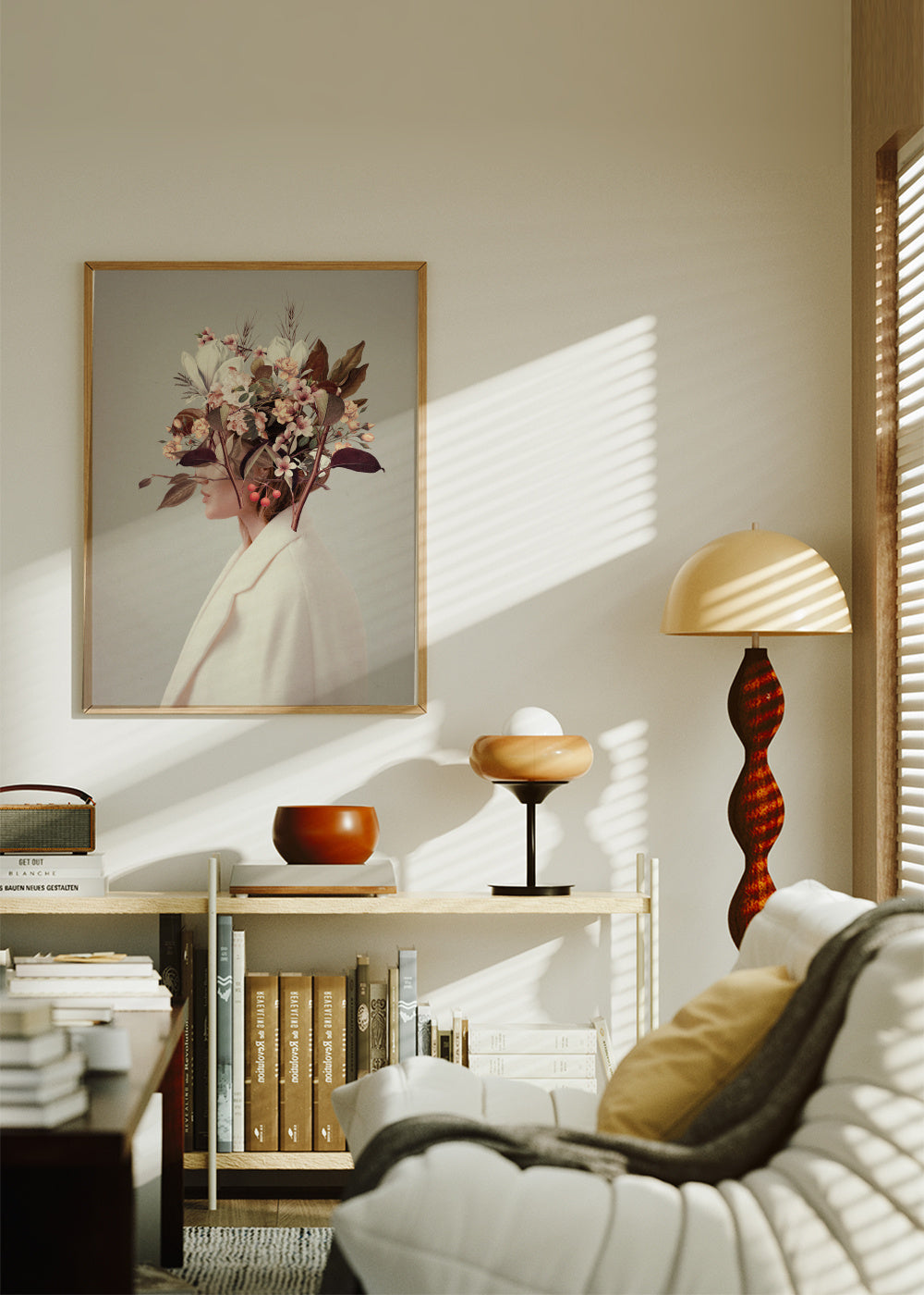 I Fell in Love with Fall because of You - Framed poster in an interior