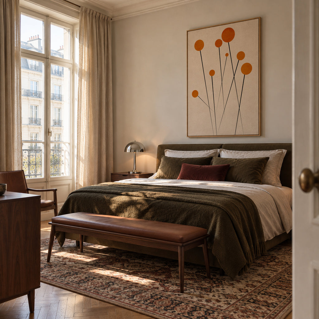 Dreaming Daisies - Framed canvas in an interior