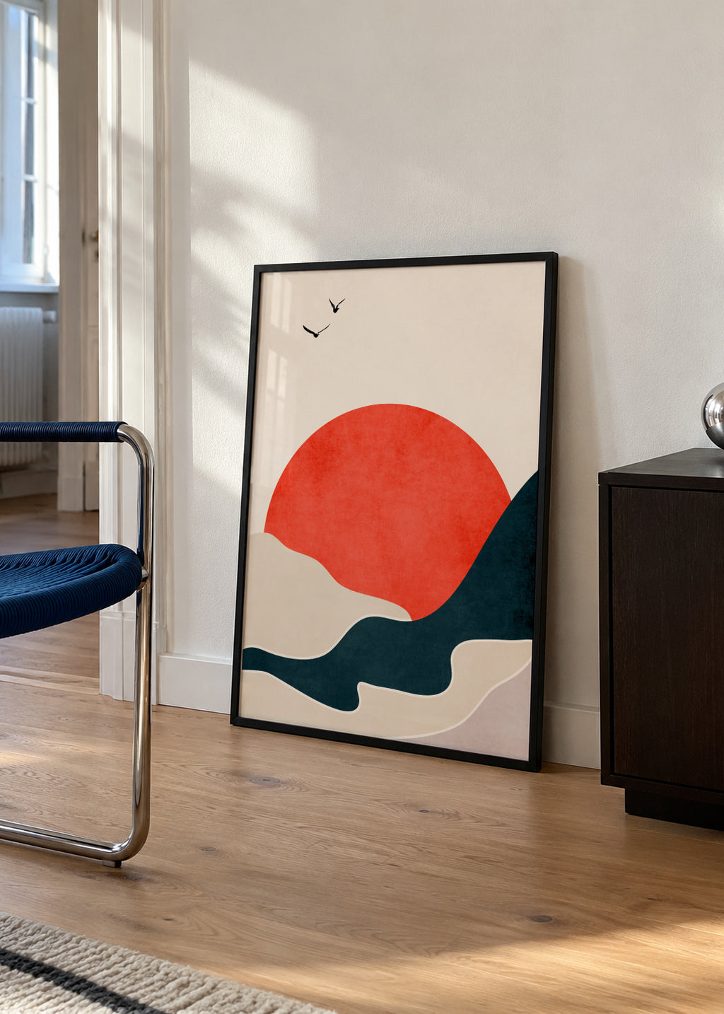 Drowning Sun - Framed poster in an interior