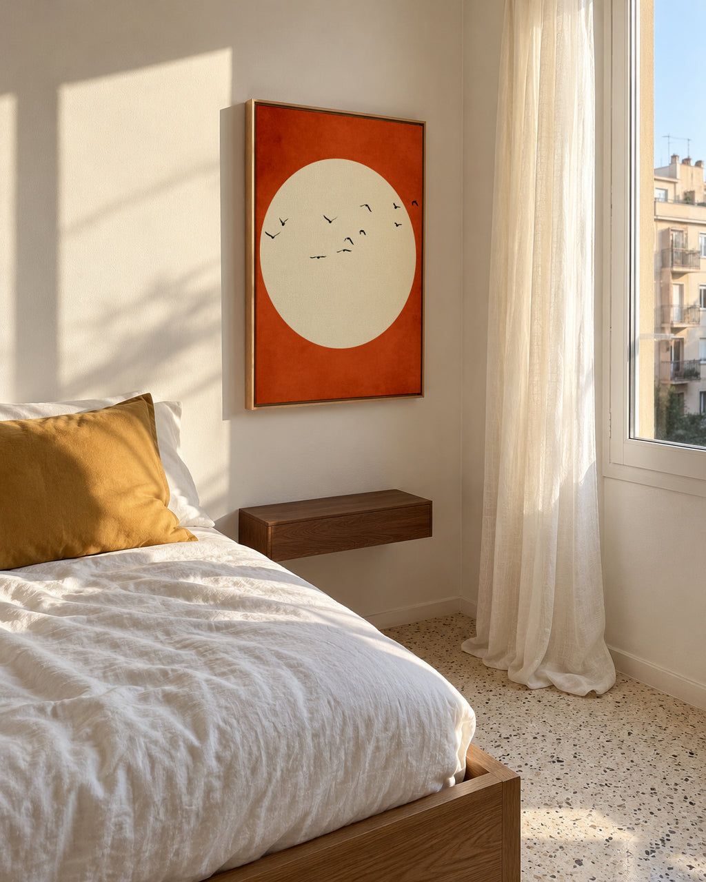 Warming Feelings - Framed canvas in an interior