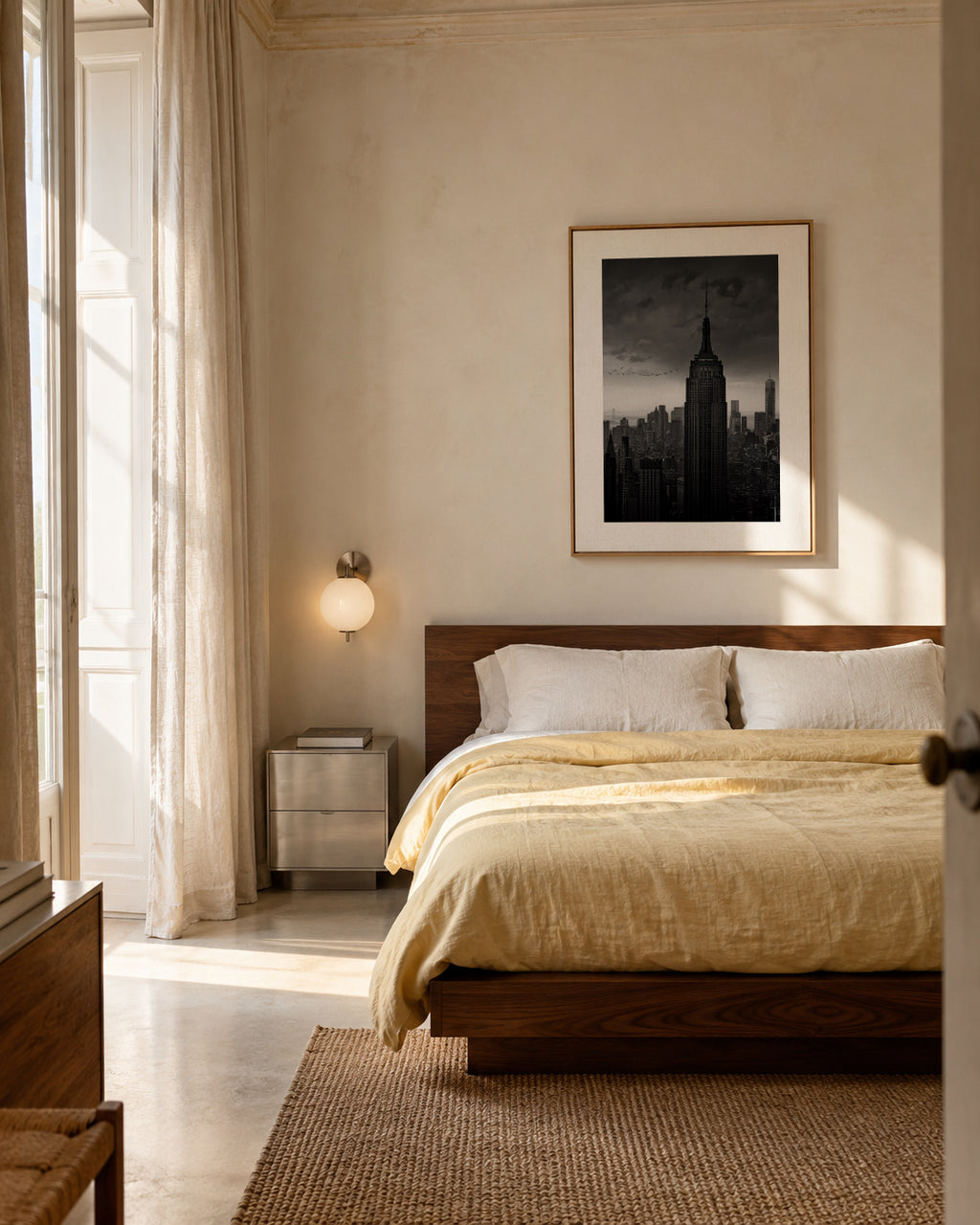 New York Rockefeller View - Framed canvas in an interior