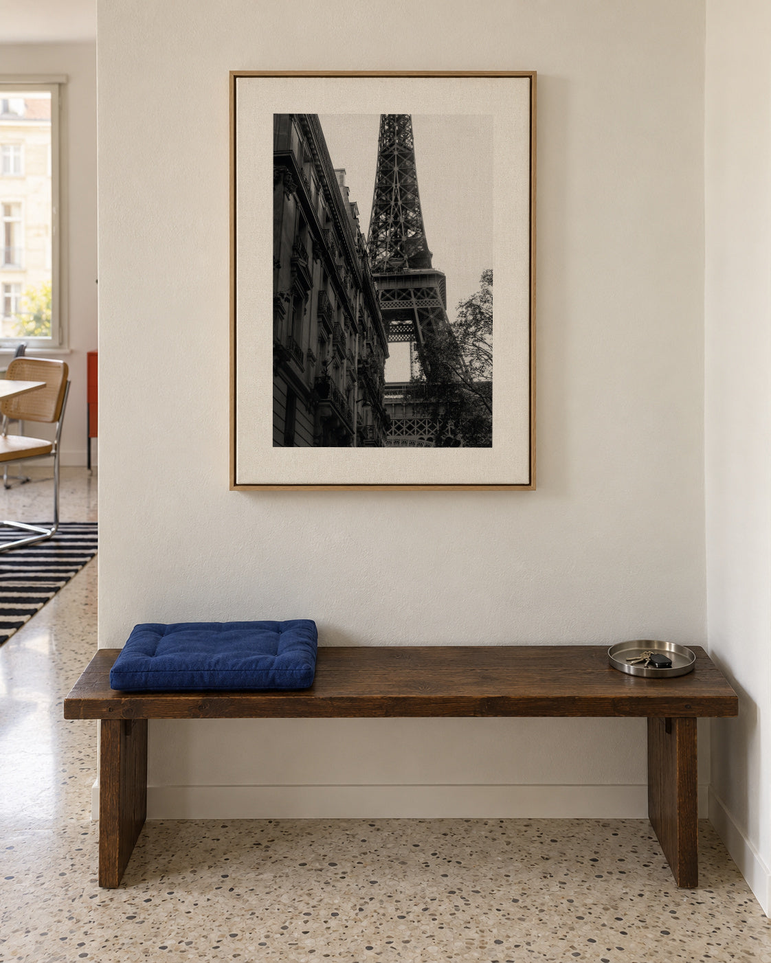 Eiffel Tower III - Framed canvas in an interior