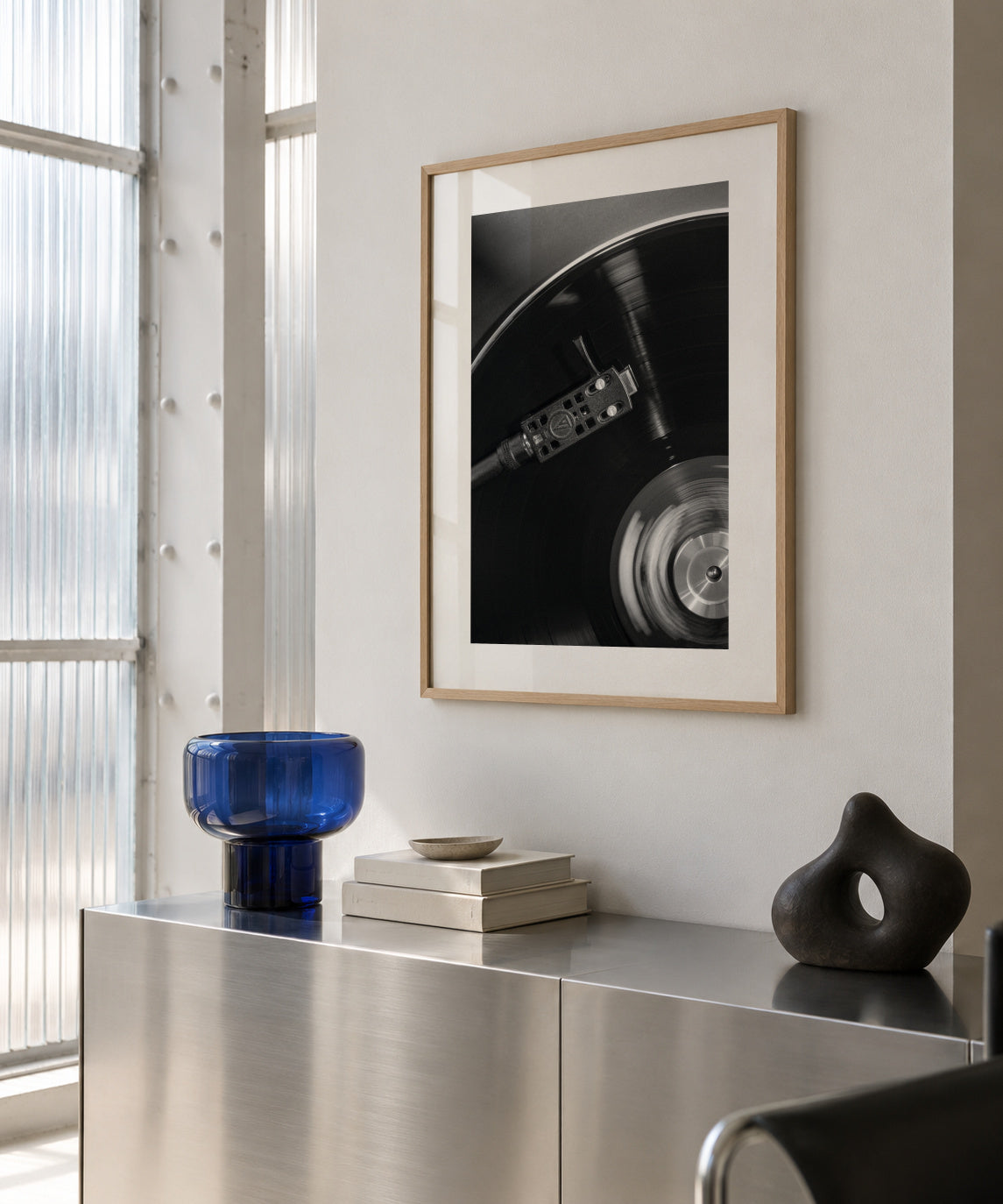 Vinyl II - Framed poster in an interior