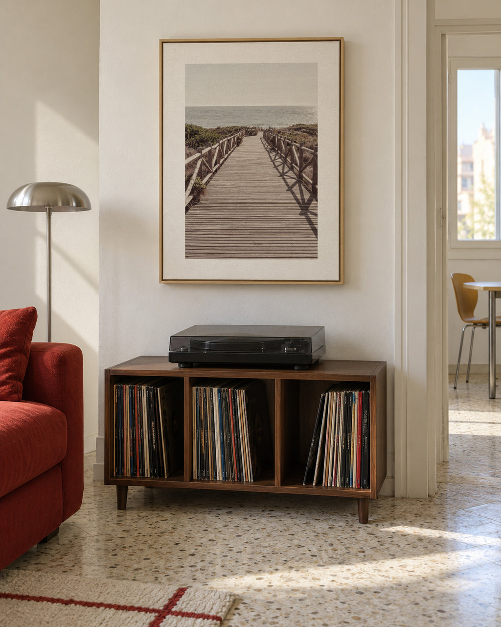 Beach VII - Framed canvas in an interior
