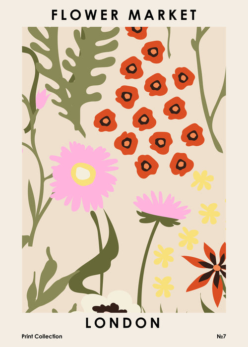 Flower Market London - Unframed art print