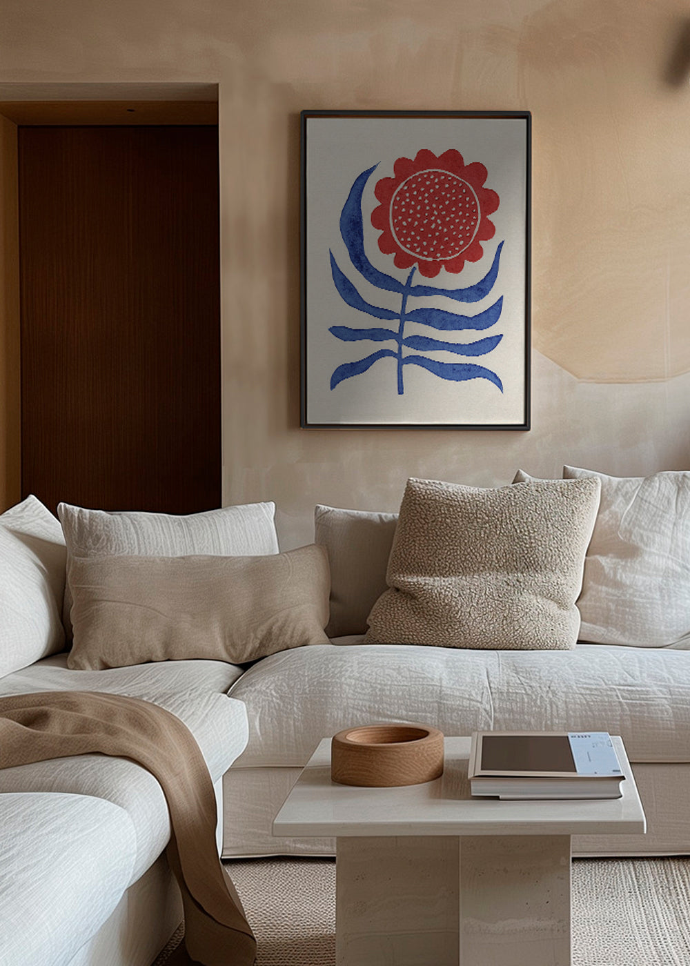 Red Flower / Lino Print - Alisa Galitsyna