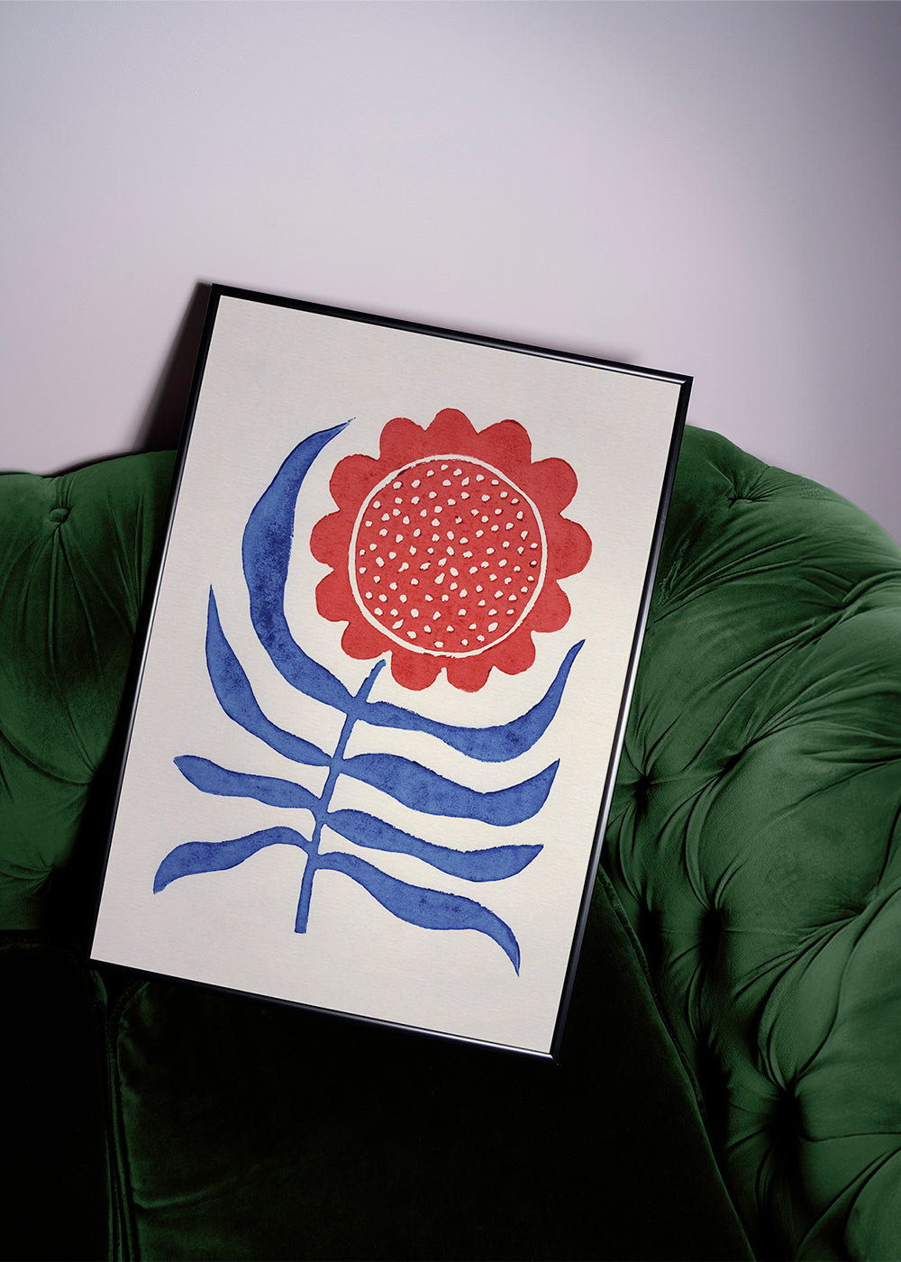 Red Flower / Lino Print - Alisa Galitsyna