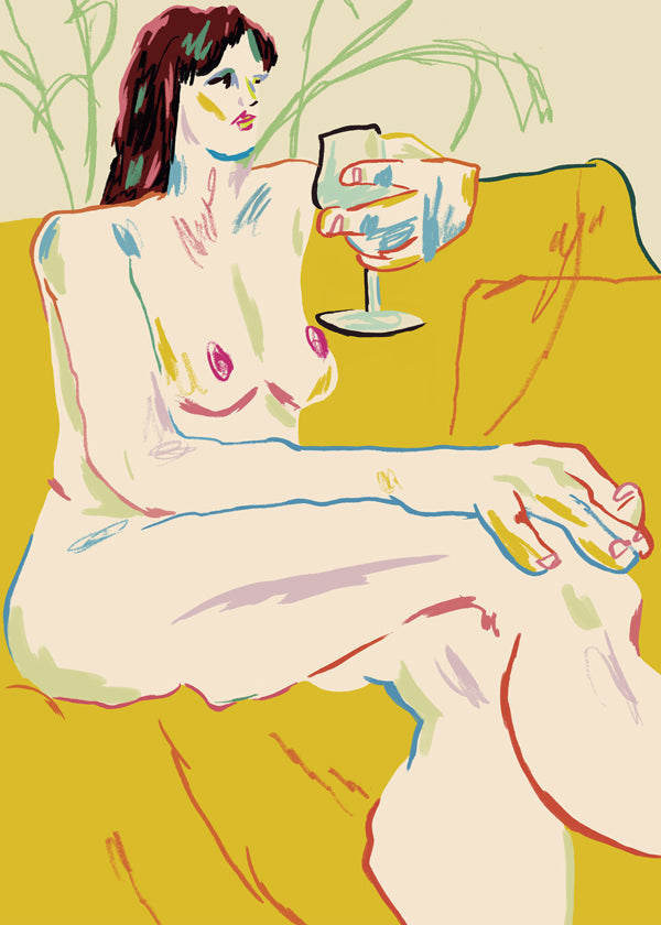 Girl With A Wineglass - Francesco Gulina