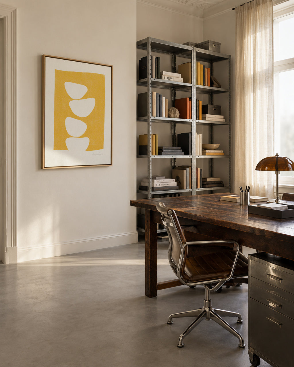 Mellow No2 - Framed canvas in an interior
